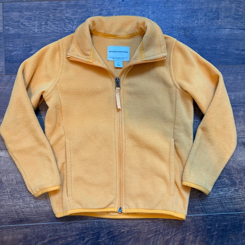 Amazon Essentials Yellow Fleece Zip-Up Jacket